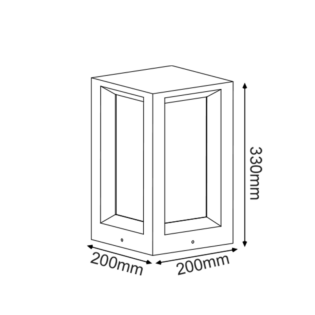 Aca-Lighting ^ΦΩΤΙΣΤΙΚΟ ΚΗΠΟΥ 330MM IP65 2xE27 Max.7W ΛΕΥΚΟ ΤΣΙΜΕΝΤΟ & PC ΚΑΛΥΜΜΑ