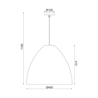 Aca-Lighting ΚΡΕΜΑΣΤΟ Φ/Σ 1ΧΕ27 ΚΑΦΕ ΚΑΛΑΜΙ Φ45ΧH119CM OIA