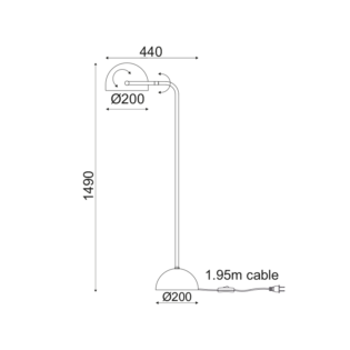 Aca-Lighting ΕΠΙΔΑΠΕΔΙΟ Φ/Σ 1XE27 ΜΕΤΑΛΛΙΚΟ+ΜΑΡΜΑΡΟ 24X44XH144CM OCEANUS