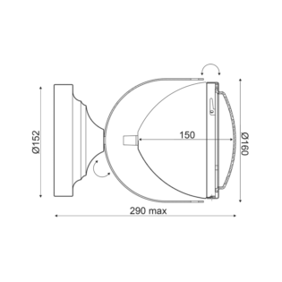 Aca-Lighting ΕΠΙΤΟΙΧΟ Φ/Σ 1ΧΕ14 ΜΕΤΑΛΛΙΚΟ ΜΑΥΡΟ+ΓΥΑΛΙ Φ15,2ΧΗ24,7CM HARLEY