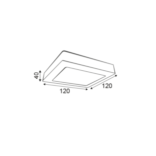 Aca-Lighting SQUARE NM CEIL.LED SLIMPANEL 8W 6000K 520Lm230V 120X120 Ra80