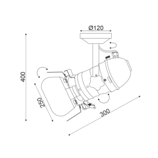 Aca-Lighting ΕΠΙΤΟΙΧΟ Φ/Σ 1ΧΕ27 ΜΕΤΑΛΛΙΚΟ ΜΑΥΡΟ 34Χ20ΧΗ40CM ALMODOVAR