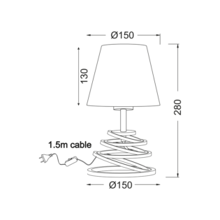 Aca-Lighting ΠΟΡΤΑΤΙΦ ΜΑΥΡΟ ΜΕΤΑΛΛΙΚΟ 1XE27 LAGOS