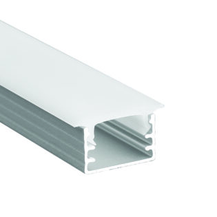 Προφίλ Αλουμινίου κι Εξαρτήματα MINA SEMI TRIMLESS ALUMINUM PROFILE WITH OPAL PC DIFFUSER 2m/pc