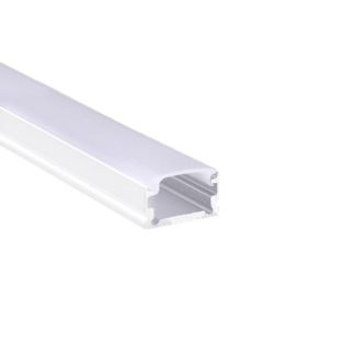 Aca-Lighting WHITE MICRO ALUMINUM PROFILE WITH OPAL PC DIFFUSER 2m/pc