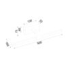 ^ΕΠΙΤΟΙΧΟ Φ/Σ LED 8W 3000K 520LM MIRAR ΜΑΥΡΟ ΜΕΤ/ΚΟ IP20 50X16,5X7,5CM - Image 2