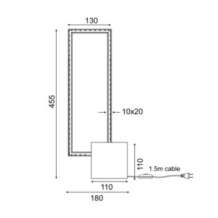 Aca-Lighting ^ΕΠΙΤΡΑΠΕΖΙΟ Φ/Σ LED 12W 3000K 980LM AELIA ΜΑΥΡΟ ΜΕΤ/ΚΟ IP20 18X11XH46CM