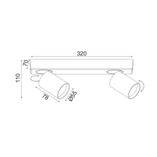 Aca-Lighting ^ΕΠΙΤΟΙΧΟ Φ/Σ 2XGU10 ΜΑΥΡΟ ΑΛΟΥΜΙΝΙΟ 32Χ7Χ11CM ELITIS