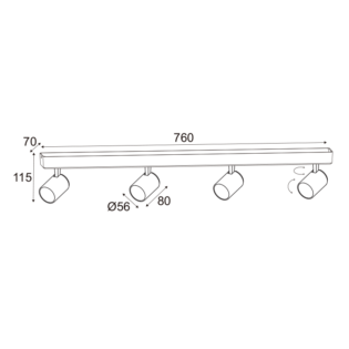 Aca-Lighting ^ΕΠΙΤΟΙΧΟ Φ/Σ 4XGU10 ΛΕΥΚΟ ΑΛΟΥΜΙΝΙΟ 76Χ7Χ12CM DISCO