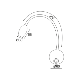 Aca-Lighting ΕΠΙΤΟΙΧΟ ΣΠΟΤ ΝM LED 3W 210Lm ΜΕ ΣΠΙΡΑΛ&ΔΙΑΚΟΠΤΗ 3000K 230V SWAN