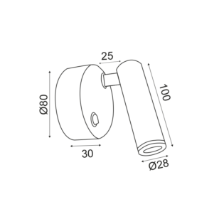 Aca-Lighting ΕΠΙΤΟΙΧΟ Φ/Σ LED 3W ΜΑΤ ΛΕΥΚΟ ΚΙΝΗΤΟ 50° 210Lm 4.000Κ 230V INYOKA2