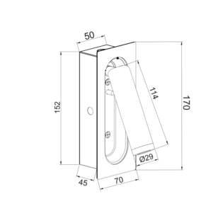 Aca-Lighting ΕΠΙΤΟΙΧΟ Φ/Σ LED 3W 3200K 190LM ΜΑΥΡΟ ΜΕΤΑΛΛΙΚΟ ΧΩΝΕΥΤΟ 7X5X17CM AIAS