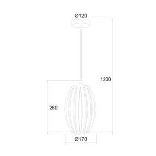 Aca-Lighting ΚΡΕΜΑΣΤΟ ΑΚΡΥΛΙΚΟ ΔΙΑΦΑΝΟ 1Χ40W Ε27 17x H28cm HOMO