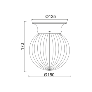 Aca-Lighting ΕΠΙΤΟΙΧΙΟ 1ΧΕ27 ΔΙΑΦΑΝ ΡΙΓΩΤΟ ΓΥΑΛ+ΜΠΡΟΝΖΕ ΜΕΤΑΛΟ  Φ15ΧΗ17CM CAPRI