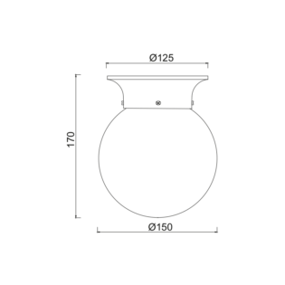 Aca-Lighting ΕΠΙΤΟΙΧΙΟ Φ/Σ 1ΧΕ27 ΛΕΥΚΟ ΓΥΑΛΙ+ΛΕΥΚΟ ΜΕΤΑΛΛΟ  Φ15ΧΗ17CM CAPRI