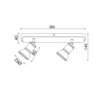 Aca-Lighting ΕΠΙΤΟΙΧΟ Φ/Σ 2ΧGU10 ΑΝΤΙΚΕ ΛΕΥΚΟ ΜΕΤΑΛΛΙΚΟ 36X6,2X14CM BRULEE