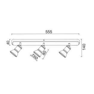 Aca-Lighting ΕΠΙΤΟΙΧΟ Φ/Σ 3ΧGU10 ΑΝΤΙΚΕ ΛΕΥΚΟ ΜΕΤΑΛΛΙΚΟ 56X6,2X12CM BRULEE