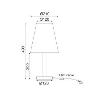 Aca-Lighting ^ΕΠΙΤΡΑΠΕΖΙΟ Φ/Σ 1ΧΕ14 ΞΥΛΟ+ΜΠΕΖ ΑΜΠΑΖΟΥΡ Φ18XH39CM NOSTOS