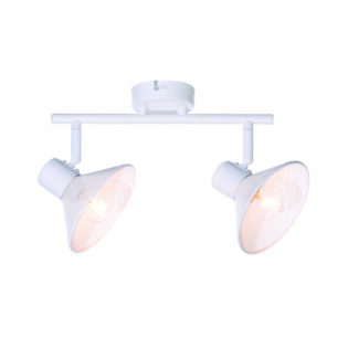 Aca-Lighting ΕΠΙΤΟΙΧΟ Φ/Σ 2ΧΕ14 PALOMA ΛΕΥΚΟ ΜΕΤΑΛΛΙΚΟ 32X13X19CM