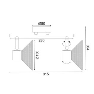 Aca-Lighting ΕΠΙΤΟΙΧΟ Φ/Σ 2ΧΕ14 PALOMA ΛΕΥΚΟ ΜΕΤΑΛΛΙΚΟ 32X13X19CM