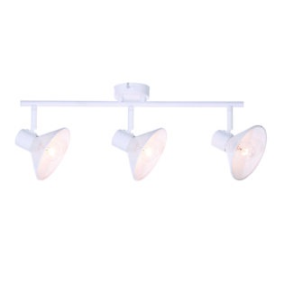 Aca-Lighting ΕΠΙΤΟΙΧΟ Φ/Σ 3ΧΕ14 PALOMA ΛΕΥΚΟ ΜΕΤΑΛΛΙΚΟ 53X13X19CM