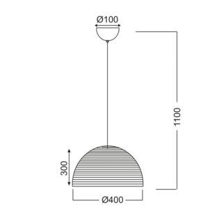 Aca-Lighting ΚΡΕΜΑΣΤΟ 1Χ100W ΠΛΕΓΜΑ Ε27 ZINC