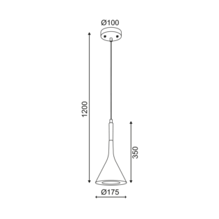 Aca-Lighting ΚΡΕΜΑΣΤΟ Φ/Σ 1ΧΕ14 ΤΣΙΜΕΝΤΟ ΓΚΡΙ+ΜΑΥΡΟ ΞΥΛΟ  Φ17,5ΧΗ120CM EVEREST