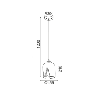 Aca-Lighting ΚΡΕΜΑΣΤΟ Φ/Σ 1ΧΕ27 ΤΣΙΜΕΝΤΟ Φ15,5ΧΗ120CM POE