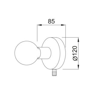 Aca-Lighting ΕΠΙΤΟΙΧΙΟ Φ/Σ 1ΧΕ27 ΜΕΤΑΛΛΙΚΟ ΜΑΥΡΟ+ΟΡΕΙΧΑΛΚΟ Φ12CM JOY