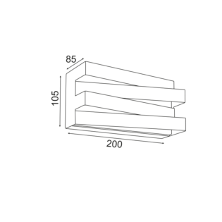 Aca-Lighting ^ΕΠΙΤΟΙΧΟ Φ/Σ LED 12W 3000K 960LM ΛΕΥΚΟ ΜΕΤ/ΚΟ 20X11X9CM MILANO