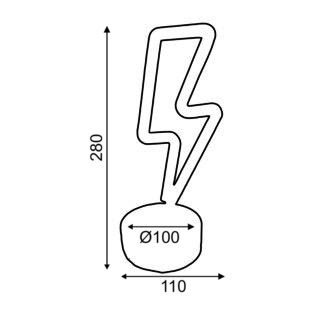 Aca-Lighting ΑΣΤΡΑΠΗ, 34 NEON LED ΛΑΜΠΑΚΙΑ ΜΕ ΜΠΑΤΑΡΙΑ (3xAA)/USB, ΘΕΡΜΟ ΛΕΥΚΟ, IP20, 11x10x28cm