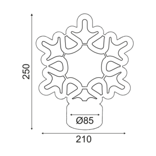 Aca-Lighting ^ ΧΙΟΝΟΝΙΦΑΔΑ, NEON LED ΛΑΜΠΑΜΠΑΤ(3xAA)/USB, ΜΠΛΕ, IP20, 21×8.5x25cm