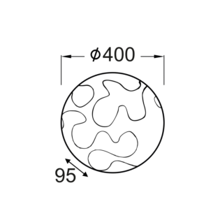 Aca-Lighting ΠΛΑΦΟΝΙΕΡΑ Φ40 ΠΑΖΛ ΓΥΑΛΙ PUZZLE