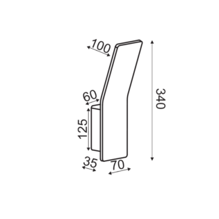 Aca-Lighting ΕΠΙΤΟΙΧΟ Φ/Σ LED 6W 3000K ΑΛΟΥΜΙΝΙΟ ΜΑΥΡΟ 33,5X7X10CM ZEN