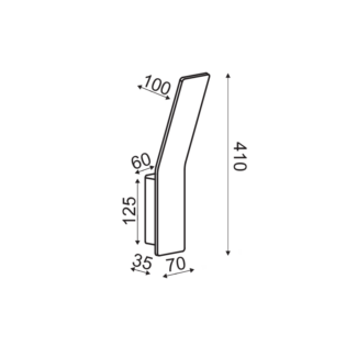 Aca-Lighting ΕΠΙΤΟΙΧΟ Φ/Σ LED 9W 3000K ΑΛΟΥΜΙΝΙΟ ΜΑΥΡΟ 40X7X12CM ZEN