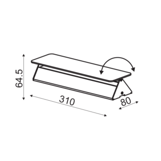 Aca-Lighting ΕΠΙΤΟΙΧΟ Φ/Σ LED 10W 3000K ΑΛΟΥΜΙΝΙΟ ΜΑΥΡΟ 31X8X5,5CM PYRAMID