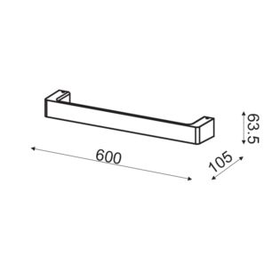 Aca-Lighting ΕΠΙΤΟΙΧΟ Φ/Σ LED 12W 3000K ΑΛΟΥΜΙΝΙΟ ΧΡΥΣΟ 60Χ6,4Χ10,5CM FOGA