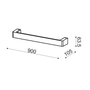 Aca-Lighting ΕΠΙΤΟΙΧΟ Φ/Σ LED 18W 3000K ΑΛΟΥΜΙΝΙΟ ΛΕΥΚΟ 90Χ6,4Χ10,5CM FOGA