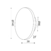 ΕΠΙΤ Φ/Σ LED 5W 3000Κ ΑΝΤΙΚΕ ΟΡΕΙΧΑΛΚΟ MDF ΚΥΚΛΟΣ Φ14ΧΗ3,6CM ECLIPSE - Image 2