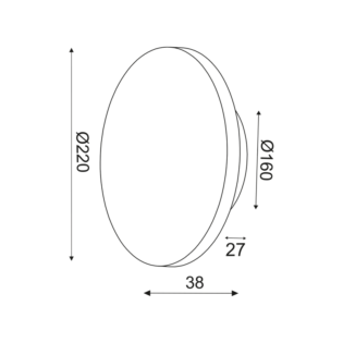 Aca-Lighting ΕΠΙΤ Φ/Σ LED 10W 3000Κ ΑΠΟΧΡ.ΤΣΙΜΕΝΤΟΥ MDF ΚΥΚΛΟΣ Φ22ΧΗ3,6CM ECLIPSE