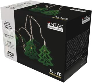atc Entac Χριστουγεννιάτικα Εσωτερικά Ξύλινα Πράσινα Δέντρα 10 LED Θερμό 1,65μ
