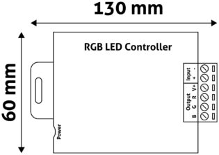 atc Avide LED Ταινία 12V 216W RGB 5 Πλήκτρα RF Τηλεχειριστήριο Αφής και Ελεγκτής
