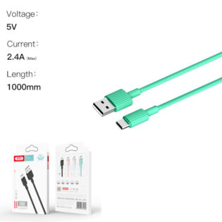 atc XO NB156 USB Καλώδιο Φόρτισης για Type-C Πράσινο