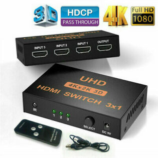 atc HDMI Switch Μεταλλικό 3 In / 1 Out 4K x 2K Remote