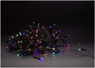 atc Entac Χριστουγεννιάτικα Λαμπάκια IP44 50 LED Πολύχρωμα 5m με τηλεχειριστήριο (2xAA Δεν περιλαμβ.)