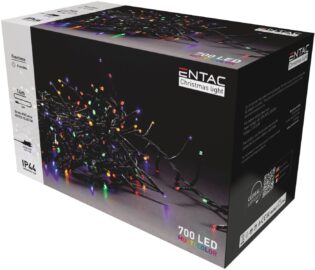 atc Entac Χριστουγεννιάτικα Λαμπάκια IP44 700 LED Ψείρες Πολύχρωμα 14m