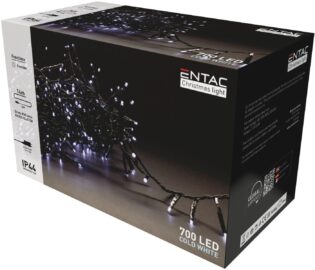 atc Entac Χριστουγεννιάτικα Λαμπάκια IP44 700 LED Ψείρες Ψυχρό 14m