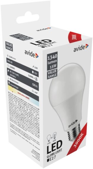 atc Avide LED Κοινή 15W E27  Θερμό 3000K Value