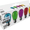 atc Avide LED Διακοσμητική Λάμπα Filament 1W  E27 (5τμχ) (Πράσινο/Μπλέ/Κίτρινο/Κόκκινο/Μώβ)