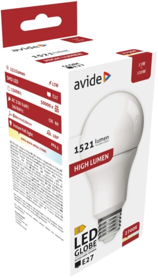 atc Avide LED Κοινή A60 13W E27 Θερμό 2700K